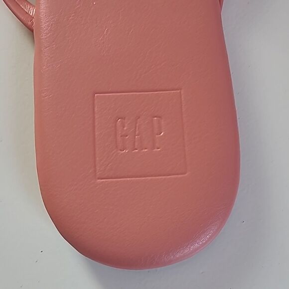 Gap Vegan Leather Coral Pink Flip Flops Thongs Toe Sandals Size 9 - Picture 8 of 12